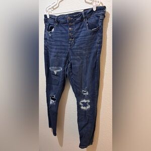 AE Women's Blue Distressed Jeans 20S